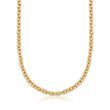 Italian Andiamo 5mm 14kt Yellow Gold Rounded Cable Chain Necklace