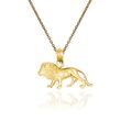 14kt Yellow Gold Lion Pendant Necklace
