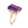 C. 1970 Vintage 12.65 Carat Amethyst Ring in 14kt Yellow Gold