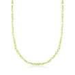 45.00 ct. t.w. Peridot Bead Necklace in Sterling Silver