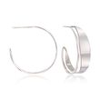 Italian Sterling Silver Cutout Hoop Earrings