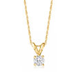 .25 Carat Diamond Solitaire Necklace in 14kt Yellow Gold