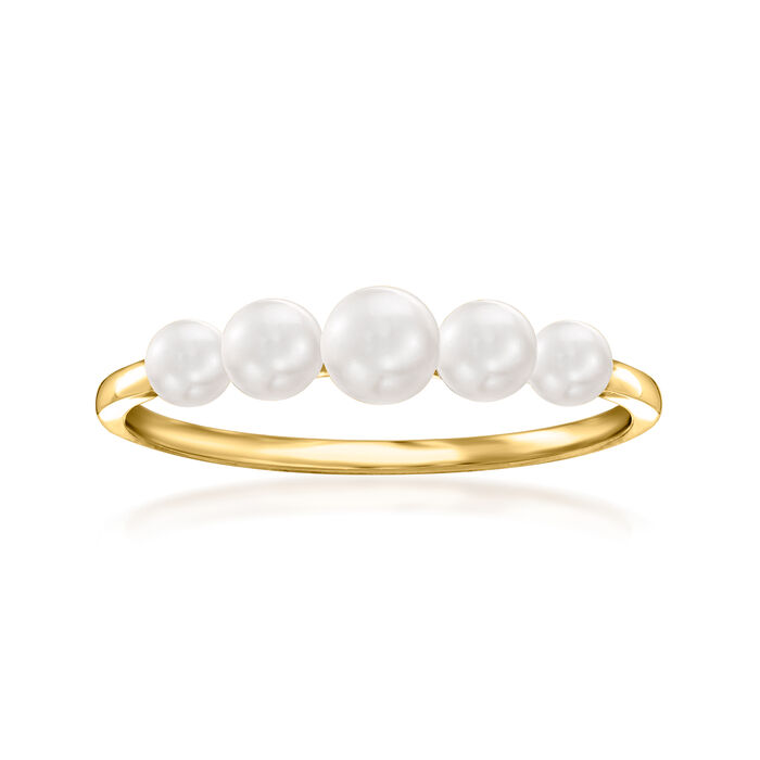 3-4.5mm Cultured Pearl Ring in 14kt Yellow Gold