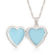 1.25 ct. t.w. CZ Heart Locket Necklace in Sterling Silver
