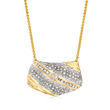 C. 1990 Vintage 2.95 ct. t.w. Diamond Purse Necklace in 14kt Yellow Gold
