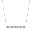 1.00 ct. t.w. Diamond Bar Necklace in 14kt White Gold