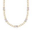 C. 1980 Vintage Hammerman Brothers 2.00 ct. t.w. Diamond X Curb Link Necklace in 14kt Yellow Gold
