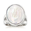 16.5-17.5mm Cultured Biwa Pearl Ring in Sterling Silver