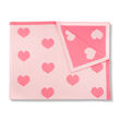 Personalized Pink Heart Baby Blanket