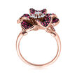 .50 ct. t.w. Pink Sapphire and .16 ct. t.w. Diamond Ring in 14kt Rose Gold