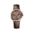 Omega De Ville Prestige Men's 39.5mm Stainless Steel and 18kt Rose Gold Watch with Brown Leather Strap and Dial