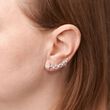 .27 ct. t.w. Diamond Star Ear Crawlers in Sterling Silver