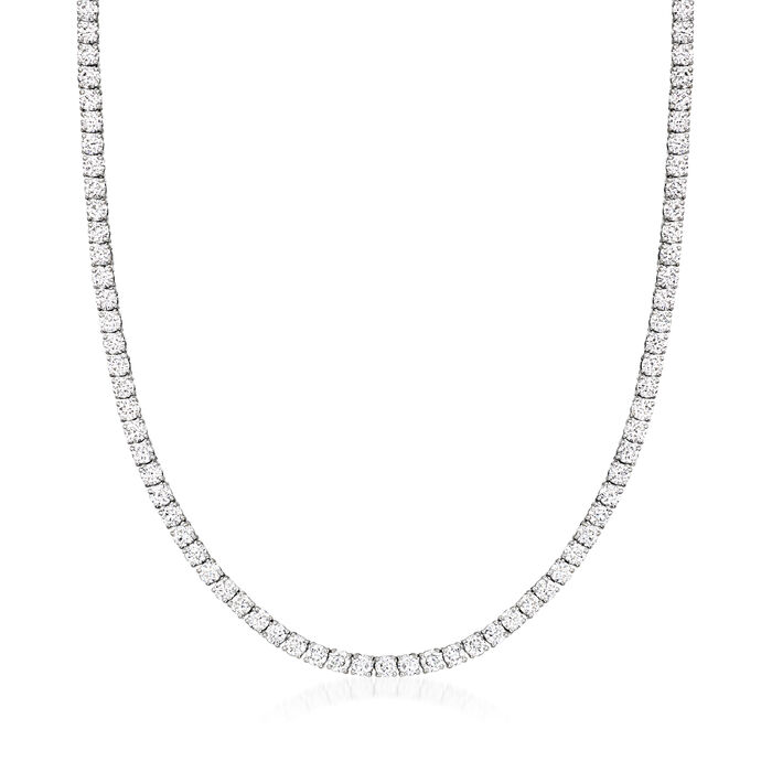 10.00 ct. t.w. Lab-Grown Diamond Tennis Necklace in 14kt White Gold