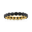 3.00 ct. t.w. Black Diamond Eternity Band in 14kt Yellow Gold
