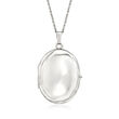 Sterling Silver Personalized Four-Photo Oval Locket Necklace  20-inch