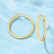 3mm 14kt Yellow Gold Medium Hoop Earrings