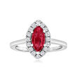 .60 Carat Ruby Ring with .27 ct. t.w. Diamonds in 14kt White Gold