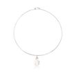 15-16mm Cultured Baroque Pearl Drop Collar Necklace in Sterling Silver