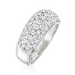 C. 2000 Vintage 1.04 ct. t.w. Pave Diamond Ring in 18kt White Gold