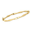 Italian 14kt Yellow Gold Brushed and Polished Twisted Bangle Bracelet