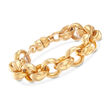 Italian Andiamo 14kt Yellow Gold Round-Link Bracelet
