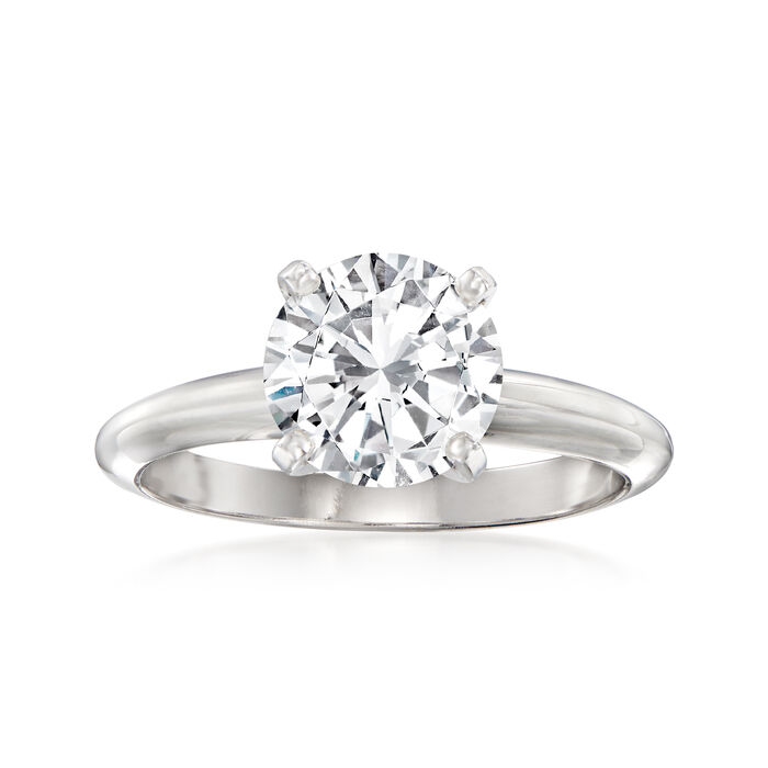 2.00 Carat Certified Diamond Solitaire Ring in 14kt White Gold
