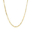 1.30 ct. t.w. Diamond Paper Clip Link Necklace in 18kt Yellow Gold