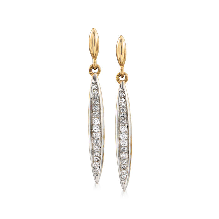 .10 ct. t.w. Diamond Drop Earrings in 14kt Yellow Gold