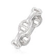 Judith Ripka &quot;Vienna&quot; Sterling Silver Roped-Link Ring