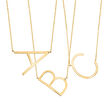 14kt Yellow Gold Sideways Initial Necklace