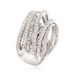 2.00 ct. t.w. CZ Highway Ring in Sterling Silver