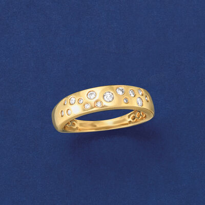 .25 ct. t.w. Diamond Bezel-Set Ring in 14kt Yellow Gold