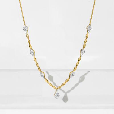 .50 ct. t.w. Diamond Kite-Shaped Station Necklace in 14kt Yellow Gold