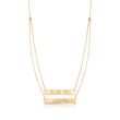 14kt Yellow Gold Layered Double Name Bar Necklace