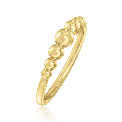 Gabriel Designs 14kt Yellow Gold Beaded Ring