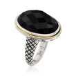 Andrea Candela Black Onyx Doublet Ring in Two-Tone