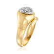 C. 1980 Vintage Palazzolo .24 ct. t.w. Diamond Snake Ring 18kt Yellow Gold