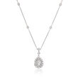 C. 2000 Vintage 1.50 ct. t.w. Diamond Drop Necklace in 14kt White Gold