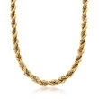 C. 1990 Vintage 14kt Two-Tone Gold Twisted Rope Chain