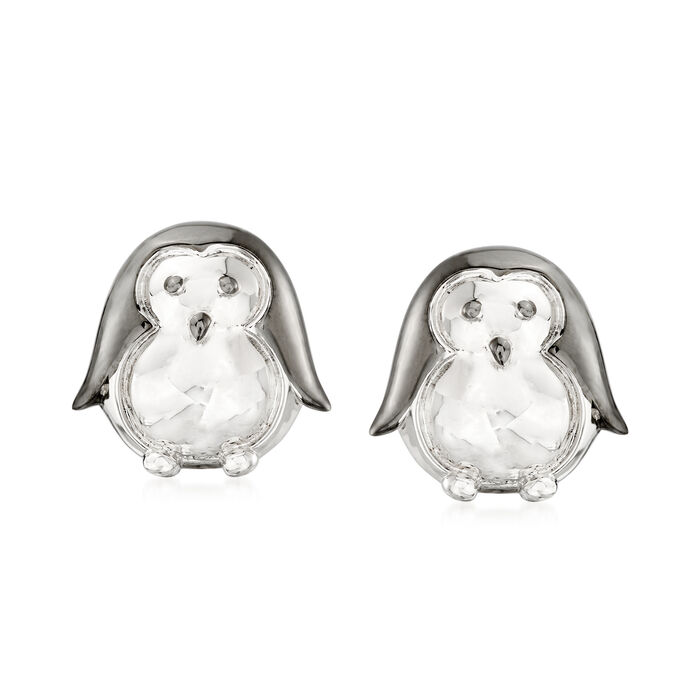 Sterling Silver Penguin Earrings