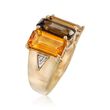 7.90 ct. t.w. Multi-Stone Ring with White Topaz Accents in 14kt Gold Over Sterling