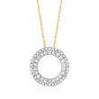 .50 ct. t.w. Diamond Eternity Circle Pendant Necklace in 18kt Yellow Gold