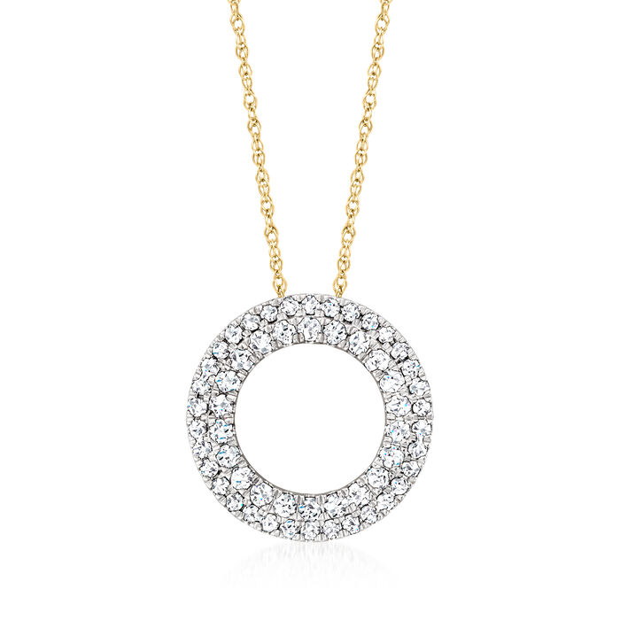 .50 ct. t.w. Diamond Eternity Circle Pendant Necklace in 18kt Yellow Gold