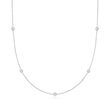 .50 ct. t.w. Lab-Grown Diamond Station Necklace in Sterling Silver