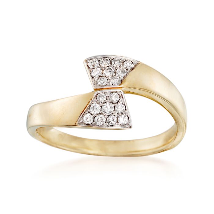 .21 ct. t.w. Diamond Geometric Bypass Ring in 14kt Yellow Gold