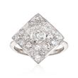 C. 1990 Vintage 1.25 ct. t.w. Diamond Ring in 18kt White Gold