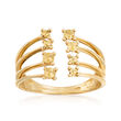Italian 14kt Yellow Gold Open-Space Ring