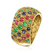 2.40 ct. t.w. Multi-Gemstone Ring in 18kt Gold Over Sterling
