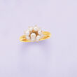 3-3.5mm Cultured Pearl Cluster Ring in 14kt Yellow Gold