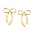 14kt Yellow Gold Ribbon Earrings